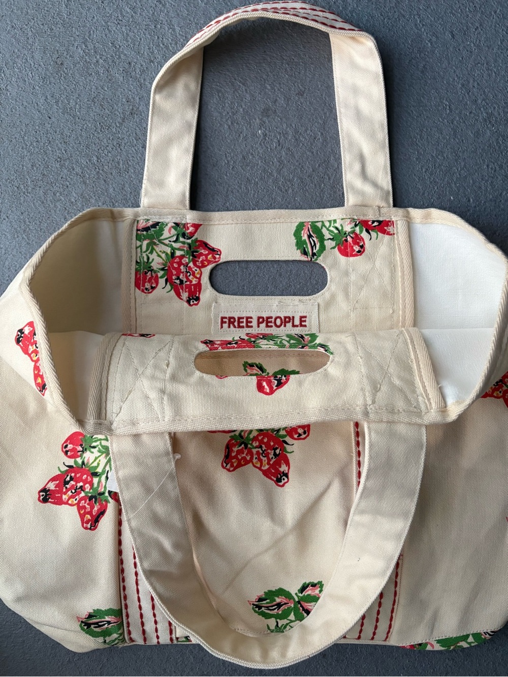 Free People Strawberry Caravan Canvas Tote ๐New with tags!!๐ฅ - Picture 12 of 16